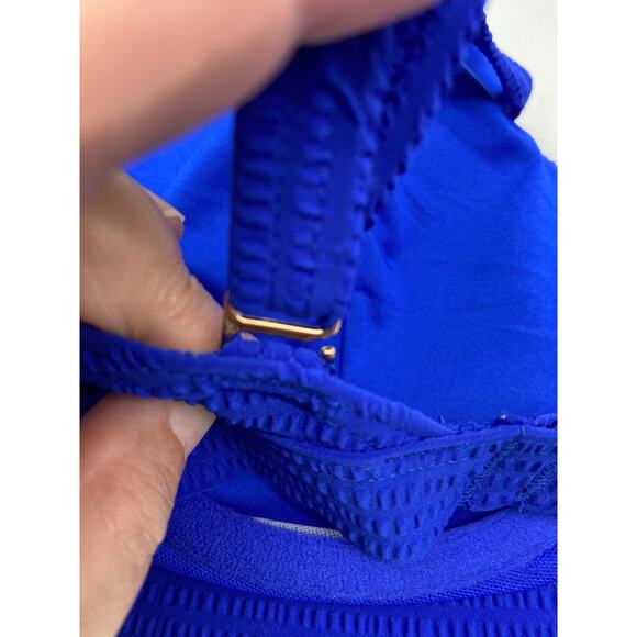 Sea Level Swim Top Bikini Women’s Size 6 Blue Underwire Removable Pads Multiway - Picture 5 of 11